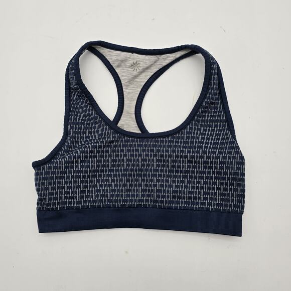 Athleta Other - Athleta Sports Bra Womens Small Blue Gray Reversible Racerback Double Layer